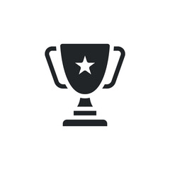 Trophy glyph icon for web template and app. Vector illustration. design on white background. EPS 10
