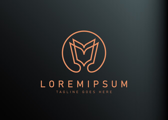 Abstract book logo design. Vector illustration of Modern abstract monogram of book icon design. Vintage logo design vector line icon template