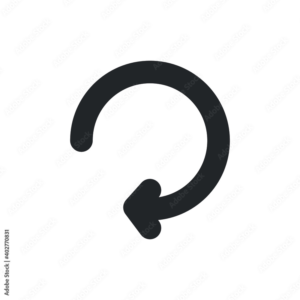Poster reload glyph icon for web template and app. vector illustration. design on white background. eps 10