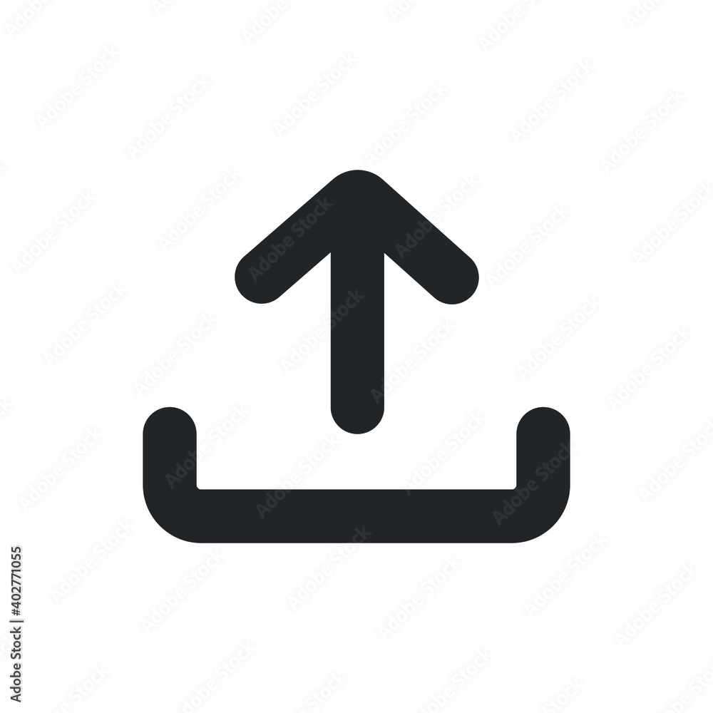 Poster upload glyph icon for web template and app. vector illustration. design on white background. eps 10