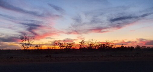 Outback Sunset Landscape