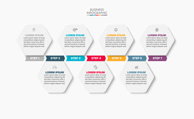 Business data visualization. timeline infographic icons designed for abstract background template milestone element modern diagram process technology digital marketing data presentation chart Vector