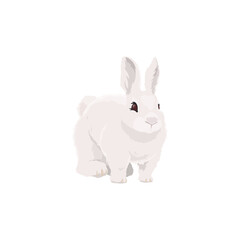 Fototapeta na wymiar Rabbit bunny farm animal icon, vector cattle farming and meat food product symbol. Cartoon isolated bunny rabbit, butcher shop, farm market and Easter animal