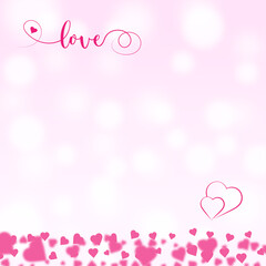 Love typography heart ornament vector pink color romantic looks05