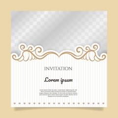 Wedding couple invitation card. -  Vector.