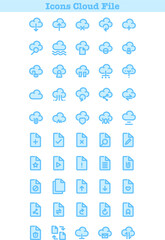 Media Icons Cloud File Flat Style for any purposes website mobile app presentation 