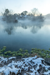 冬の熊本　浮島神社