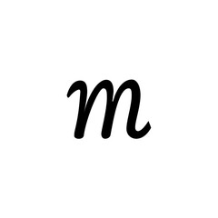 ''M'' Lettering for clothing design