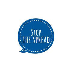 ''Stop the spread'' Lettering