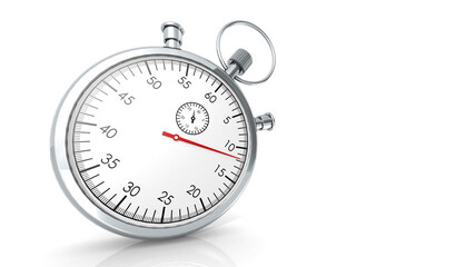 Classic stopwatch isolated on white background