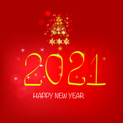 Happy New Year vector illustration for banner, flyer and greeting card