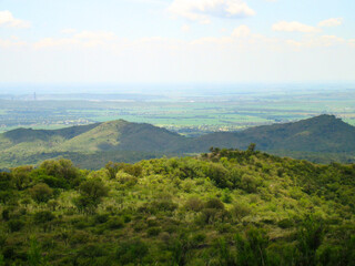 view from the mountain with mist