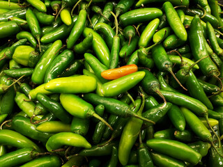 Jalapeños verdes y rojo