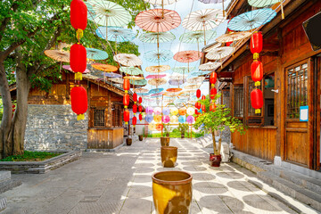 Xi'an commercial street with ethnic characteristics - Powered by Adobe