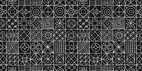 Talavera pattern. Indian patchwork. Turkish ornament. Moroccan tile mosaic. Spanish decoration. Ethnic background. Seamless pattern for your design