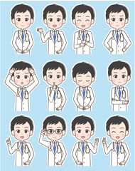 医師　表情セット