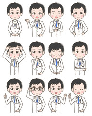 医師　表情セット