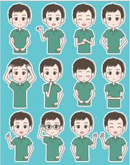 男性　表情セット
