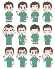 男性　表情セット