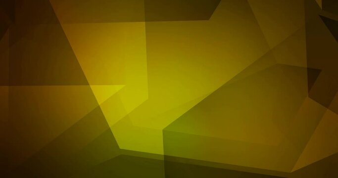 4K looping dark green, yellow video with polygonal materials. High-quality clip in twirl style with gradient. Film business advertising. 4096 x 2160, 30 fps. Codec Photo JPEG.