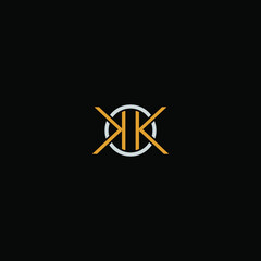 letter KK or K logo graphic design vector template