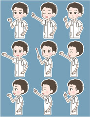 看護師　表情セット