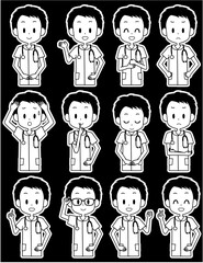 看護師　表情セット