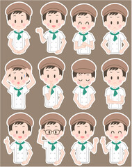 パティシエ　表情セット