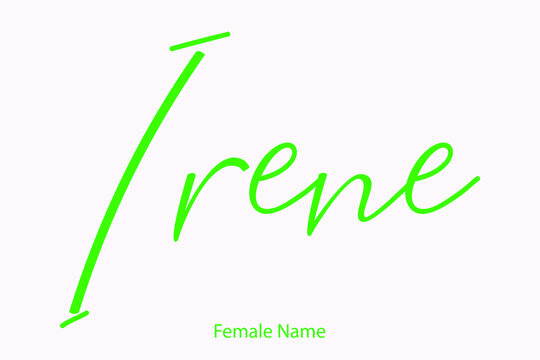 Irene Female Name - in Stylish Lettering Cursive Typography Text