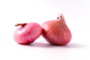 red red onion isolated on white