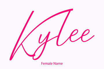 Kylee Female name - Beautiful Handwritten Lettering  Modern Calligraphy Text