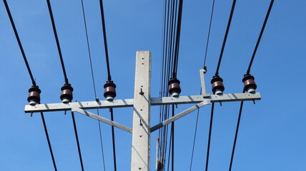 Isolated overhead power lines