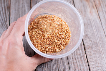 Cake crumb. Honey cake