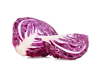 Obraz premium Purple cabbage isolated on white background