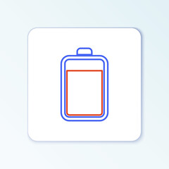 Line Battery icon isolated on white background. Colorful outline concept. Vector.