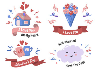 valentine label Vector Logo for banner