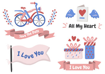 valentine label Vector Logo for banner