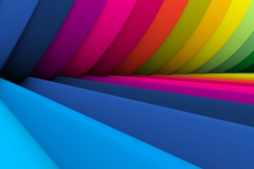 Colorful stairs abstract background 3D render illustration
