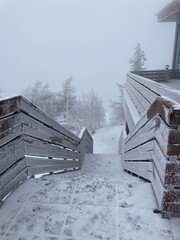 snow covered bridge
