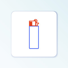 Line Lighter icon isolated on white background. Colorful outline concept. Vector.