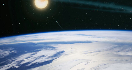 Stellar nebula and cosmic dust, cosmic gas clusters and constellations in deep space. Ideal for a...