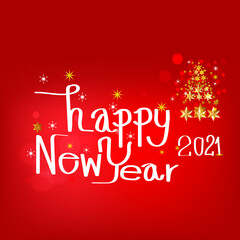 Happy New Year  vector illustration for banner, flyer and greeting card