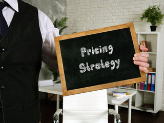 Business concept meaning Pricing Strategy with phrase on the page.