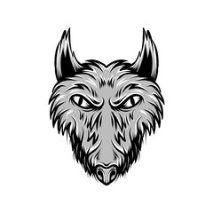 wolf head logo design