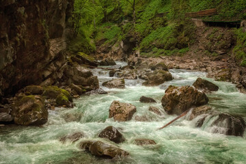 A wild river in the midst of impressive nature