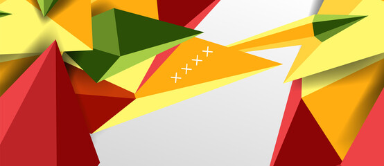 3d low poly abstract shape background vector illustration