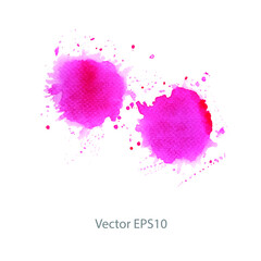 pink watercolor splashes