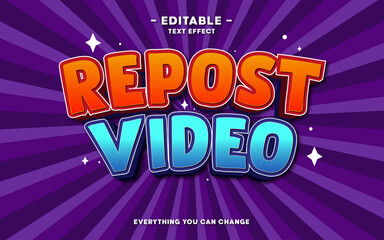 text effect editable, comic style