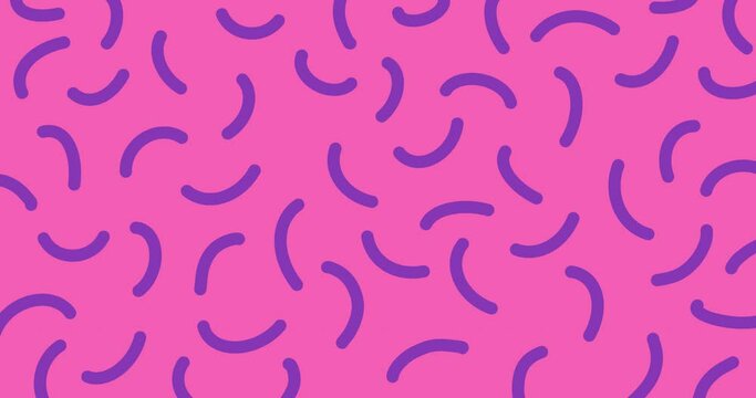 A set of 4 animated abstract backgrounds with a trending mid-century design in different color combinations. Alpha Channel