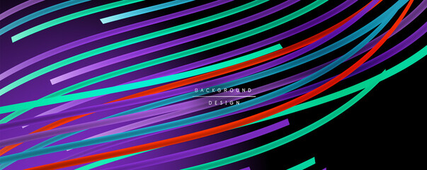 Abstract colorful lines vector background. Internet, big data and technology connections concept, abstract template